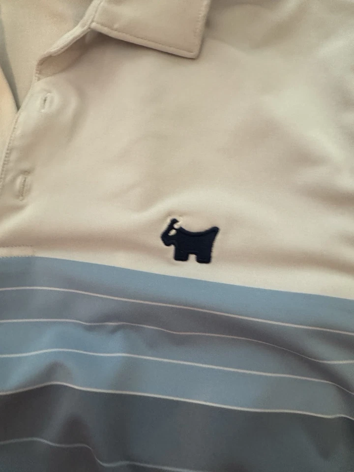 Camisa Polo Scotty Cameron - Scotty Bulldog - Camiseta de Rendimiento Fremont - Blanca - Pequeña Foto 2 de 4