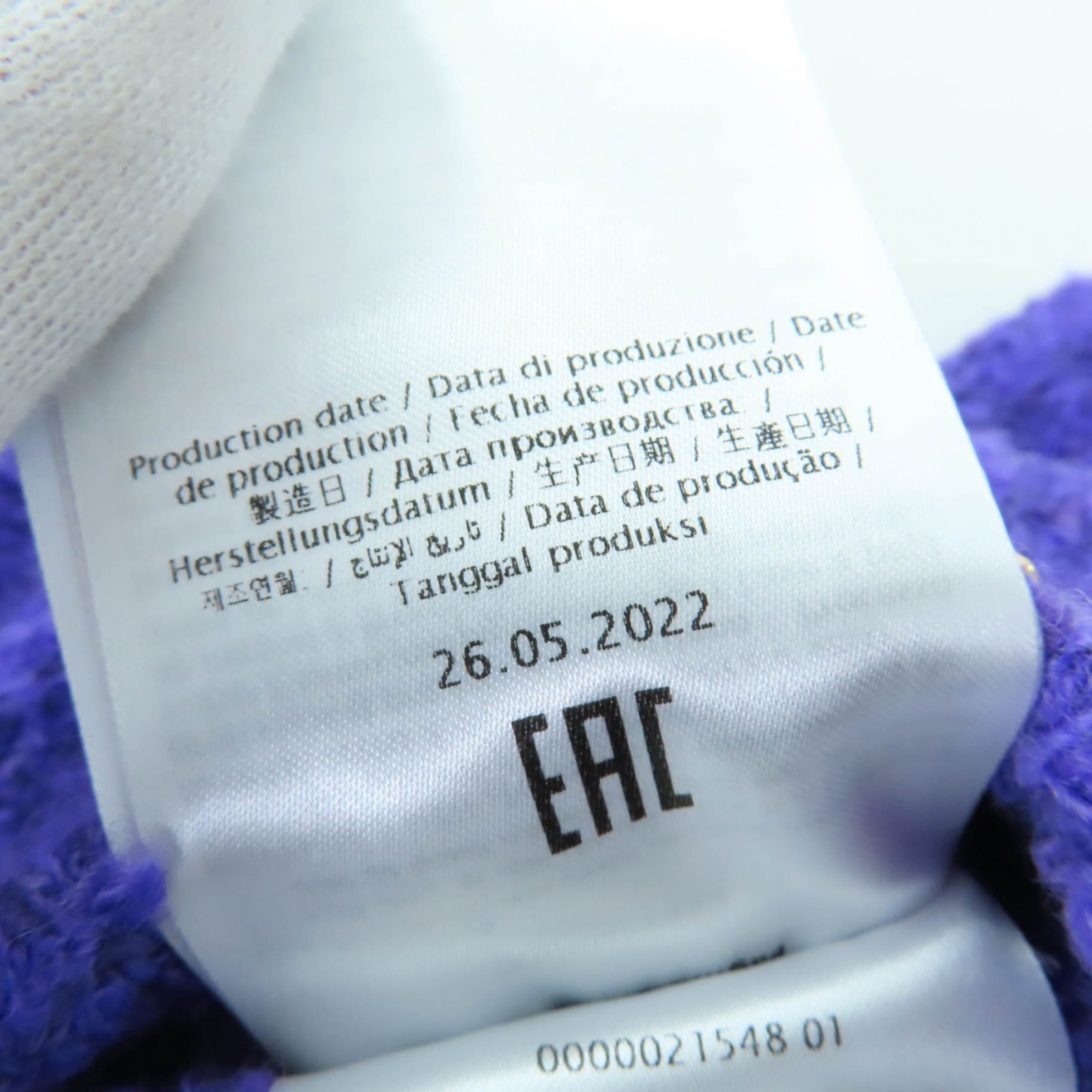 Excellent VALENTINO Jacket Roman stud tweed purple cotton Women 38 1B3CEV57B3 thumbnail 14