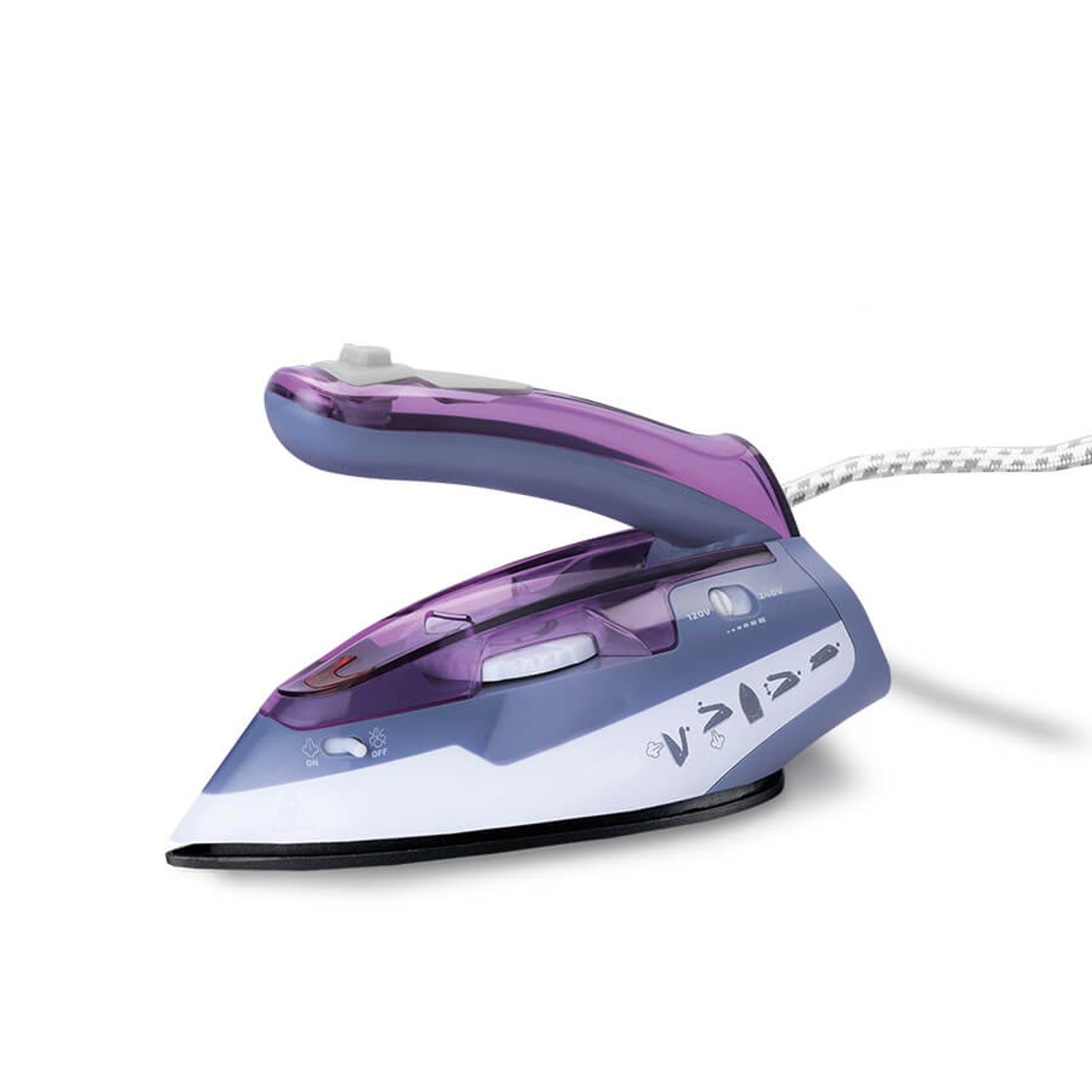 Fer à repasser de voyage 1100 W compact avec semelle antiadhésive et réservoir 100 ml Maestro