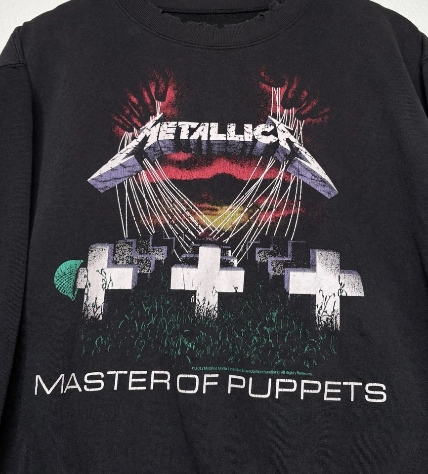 Bravado METALLICA Master Of Puppets Distressed Metal Band Sweatshirt Size M - Image 2 of 4