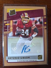 2020 Panini Donruss Rated Rookie Bronze Auto Antonio Gibson #335 Auto