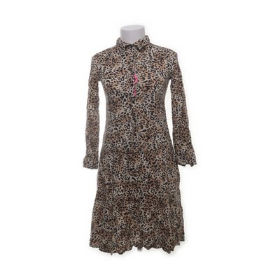 Happy Girls, Kleid, Größe: XS, Beige/Schwarz/Mehrfarbig, Viskose, Leopard #4Jn