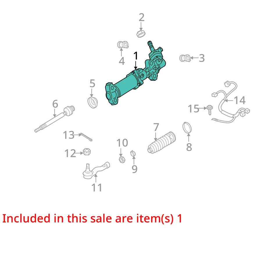 Engrenagem de direção/rack elétrico rack e pinhão compatível com 04-11 MAZDA RX8 595228 - Imagem 3 de 4