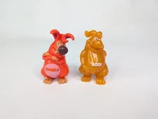Yowie Orange Gold Boof World Monster PVC Toy Figures 2” RUMBLE & BOOF Set