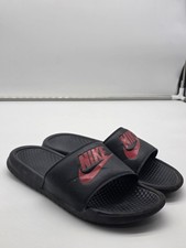 Nike Sandalias Deslizables Zapatos Para Hombre Talla 9 Negro Benassi JDI Daño Sin Cordones Comodidad