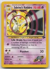 Pokemon Card Sabrina's Kadabra Uncommon Gym Challenge 058/132