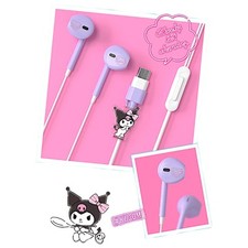 Kuromi Kitty Pochacco Wired Earphones In-Ear Type-C Smart Control Headset in Box