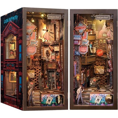 DIY Book Nook Puppenhaus Miniatur Haus Selber Bauen mit LED-Beleuchtung