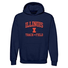 Illinois Arch Logo Track & Field Hoodie - Navy