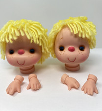 Vintage Angie Doll Making Craft Supplies Heads Face Hands Yarn Hair