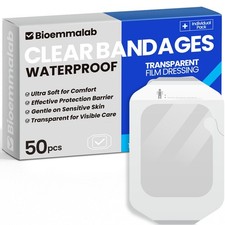 Large Waterproof Bandages Clear Dressings Tattoo Tape 4"X4.75" 50pcs ,