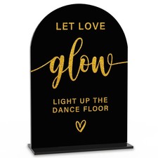 New Best Acrylic Wedding Sign Bridal Shower Decorations, Let Love Glow Sign for