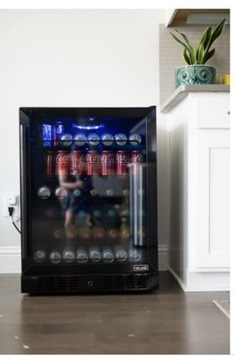 NewAir 24 in. 177 Can Built-in Beverage Fridge Refrigerator Cooler.
