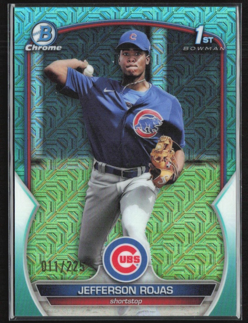 Jefferson Rojas 2023 Bowman Chrome Aqua Mega Box Refractor /225 #BCP-70 Chicago