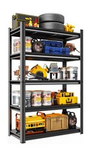 Garage Shelving Black Industrial Storage Unit 5-Tier 2900Lbs, Heavy Duty Adju...