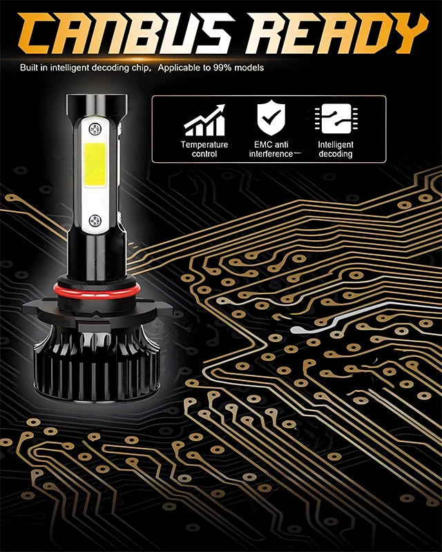 For Saturn SL SL1 SL2 1991-2002 LED Headlight Bulbs Conversion Kit 4-Pack Bright - Image 4 of 4