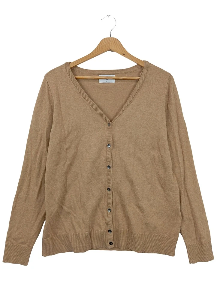 THE BASICS C&A Strick Cardigan Damen Strickbekleidung Gr. DE 38 braun