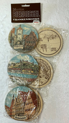 Vintage 24 STÜCK Bierdeckel Frankenmotive German Beer Coasters     S3