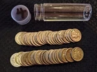 1 Roll Of 50 Silver Mercury Dimes 90% Silver Mixed Years In Tube FREE SHIPPING
