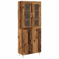 Highboard FüR Wohnzimmer Aus Altholz Und Holzwerkstoff 2Er Set