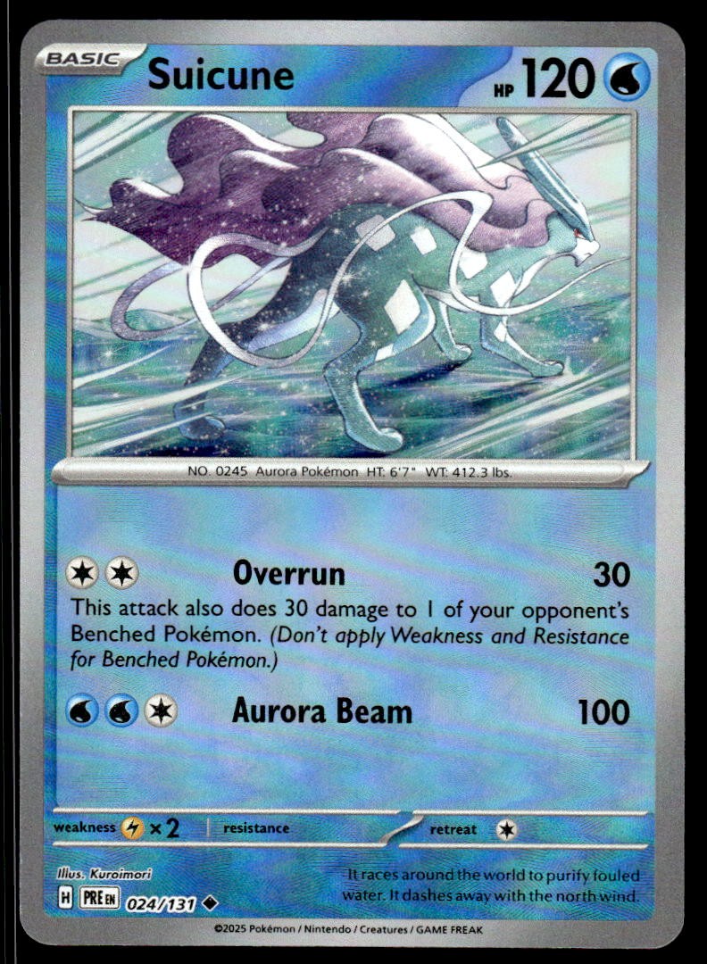 Pokemon TCG Prismatic Evolutions #024/131 Suicune (Pokeball) NM