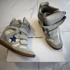 Isabel Marant Bekett Sneakers — Grey + Blue Star — EU 37 / US 6