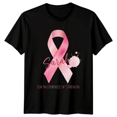 Sarah Our Masterpiece Of Strength Brustkrebs Bewusstsein Band Männer Frauen T-Shirt