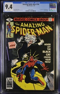 Amazing Spider Man #194 CGC 9.4 Incredible Looking Book! 1st App Black Cat 1979