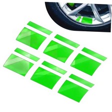 6PCS Car Wheel Rims Decal Stripes, Reflective Vinyl Car Tire Rim Stickers Green