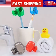 Toothbrush Portable Travel Case Head Protector Cover Plastic Clip