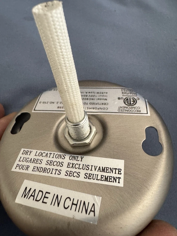 4-Light Replacment Ceiling Fan Light Kit Satin Nickel Universal Fits 99% - Image 4 of 4