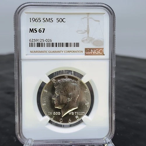 1965 Kennedy Half Dollar NGC MS67 SMS 40% Silver 50c Special Mint Set BU UNC