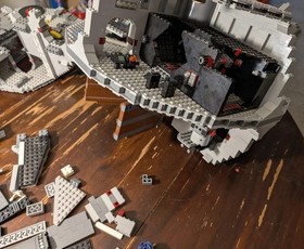 [Used]Lego 10188 STAR WARS DEATH STAR RETIRED.NO FIGURES, Box, Manual Incomplete