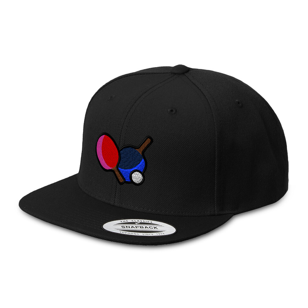 Flat Bill Trucker Hat Table Tennis Snapback Baseball Cap for Men and Women