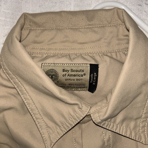 Vented Microfiber Poly Boy Scout UNIFORM SHIRT Youth XL New Style M80 - Picture 4 of 8