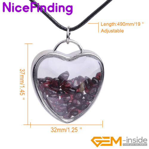 Collana Bottiglia Auguri Cuore Chips Quarzo Assortito Chakra Gioielli Moda 16" - Foto 29 di 44