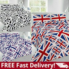Union Jack Duvet Cover Printed Quilt Cover Bedding Set Pillow Case All Sizes