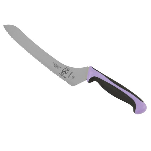 Mercer Culinary Millennia 9" Offset Serrated Bread/Sandwich Knife Purple Handle - Picture 2 of 5