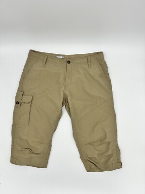 Marmot Hiking Capris Women's 10  Outdoor Beige Lightweight Breathable Short Pant