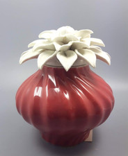 st.etienne bottiglia porcellana profumatore con fiore ceramica 10 x 11 cm