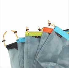 Ultra Stuff Sacks Nylon Mesh Drawstring Storage Bag for Camping Travel Hiking