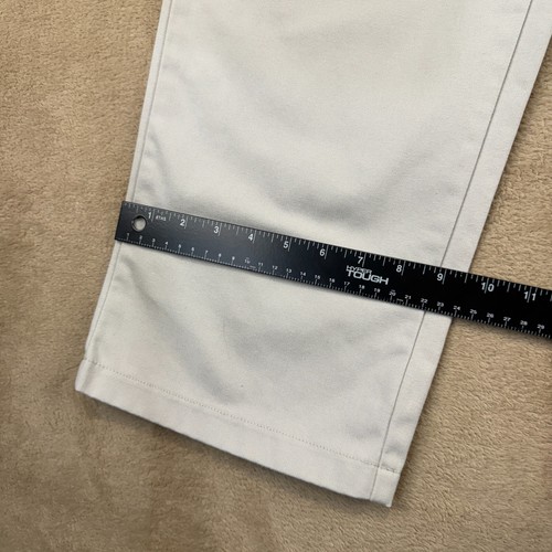 Tommy Hilfiger Hose Herren 32x27 Beige Khaki Chino Straight Freizeit Baumwolle Preppy - Bild 11 von 12