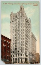 C.P.R. Building Corner King And Yonge Streets Montreal Toronto Canada Postcard