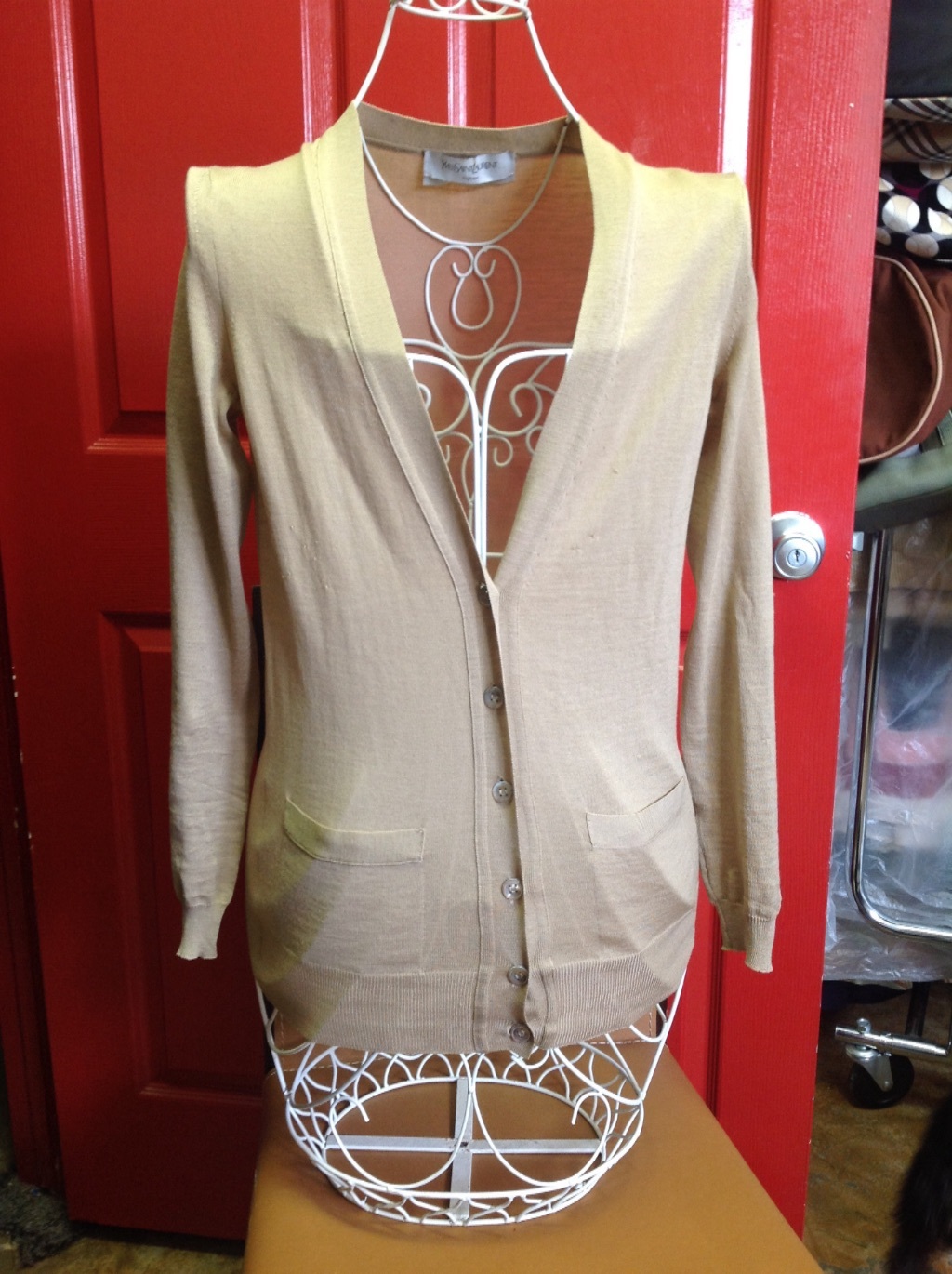 Maglione beige Yves Saint Laurent taglia small
