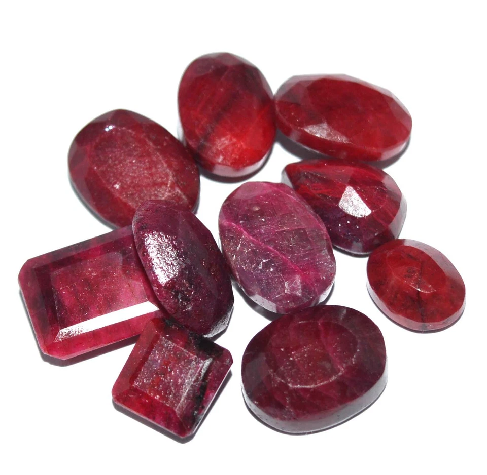 AAA Grade Yellow Citrine & Red Ruby 100 Ct Loose Gemstone Mix Shape Lot - Image 4 of 4