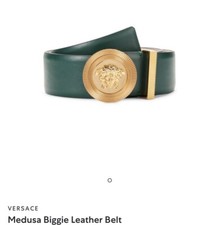 Medusa Biggie Leather Belt Sz 48