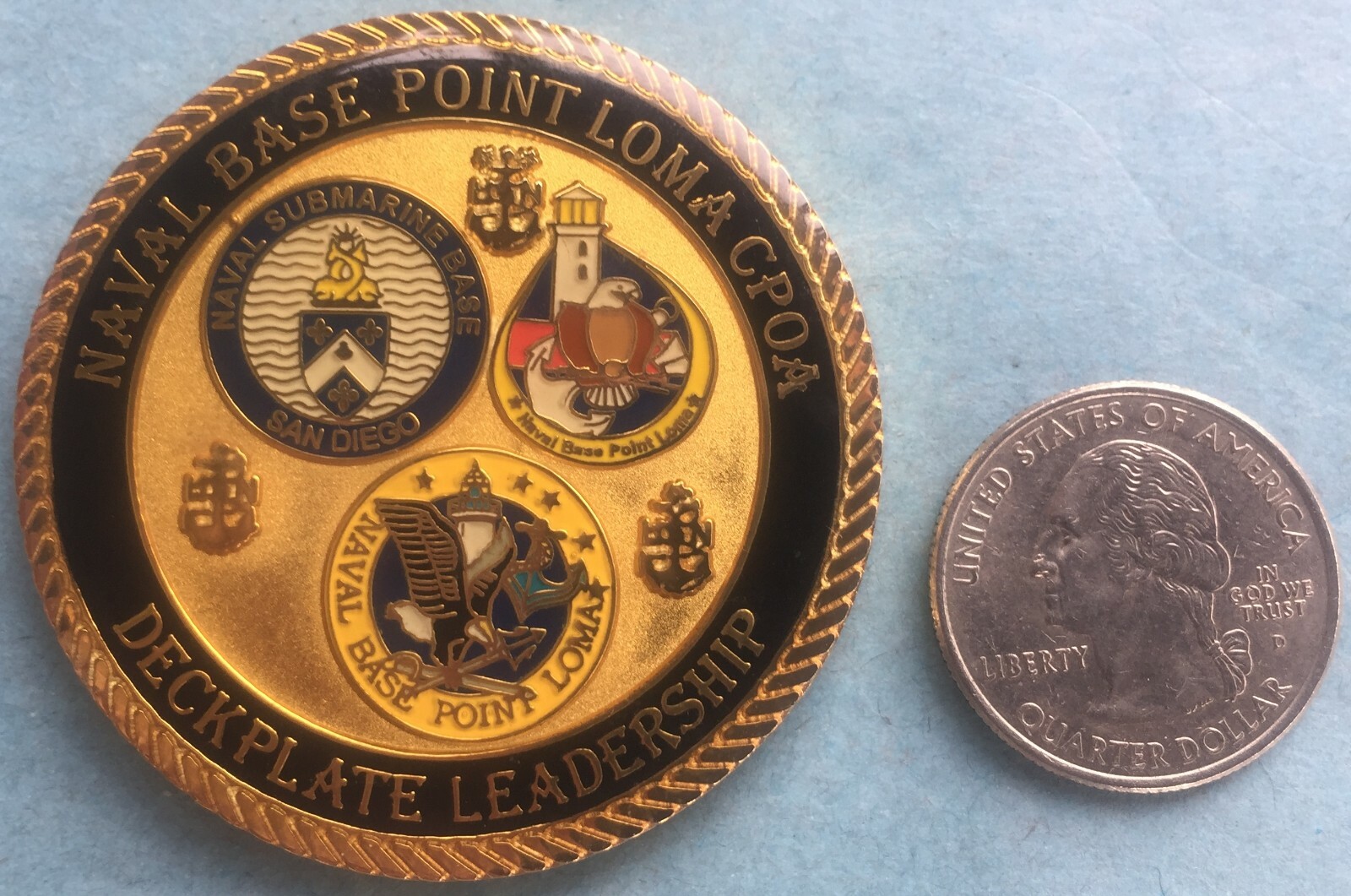 US NAVY CHALLENGE COIN - NAVAL BASE POINT LOMA CHIEFS MESS CPO