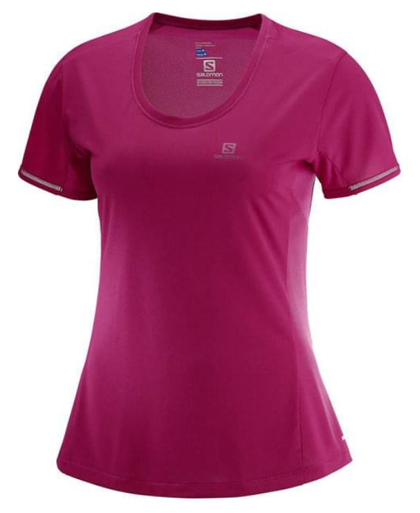 Salomon Maglietta Donna Agile SS Maniche Corta Camicia Running Media