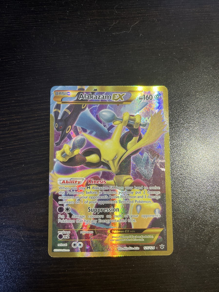 Pokémon TCG Alakazam-EX Fates Collide 125/124 Holo Secret Rare