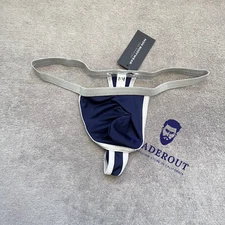 N2N Bodywear Men navy blue skin nylon thong Underwear size L